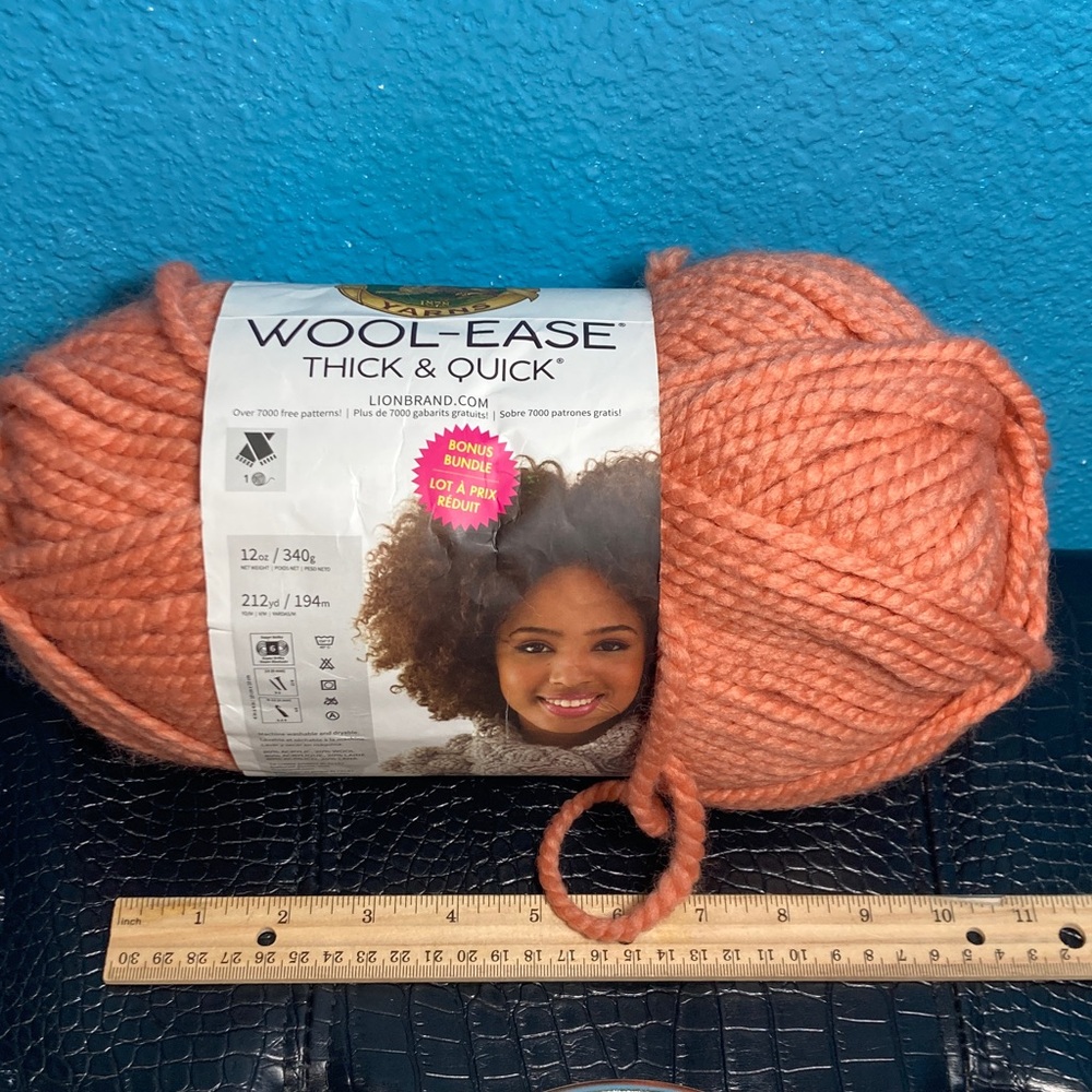 NWT‎ Lion Brand Wool-Ease Thick & Quick Super Bulky Chunky Color 102 Clay